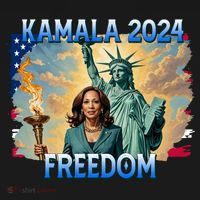 Kamala Harris Lady Liberty Freedom 2024 Women's Hoodie thumb 2