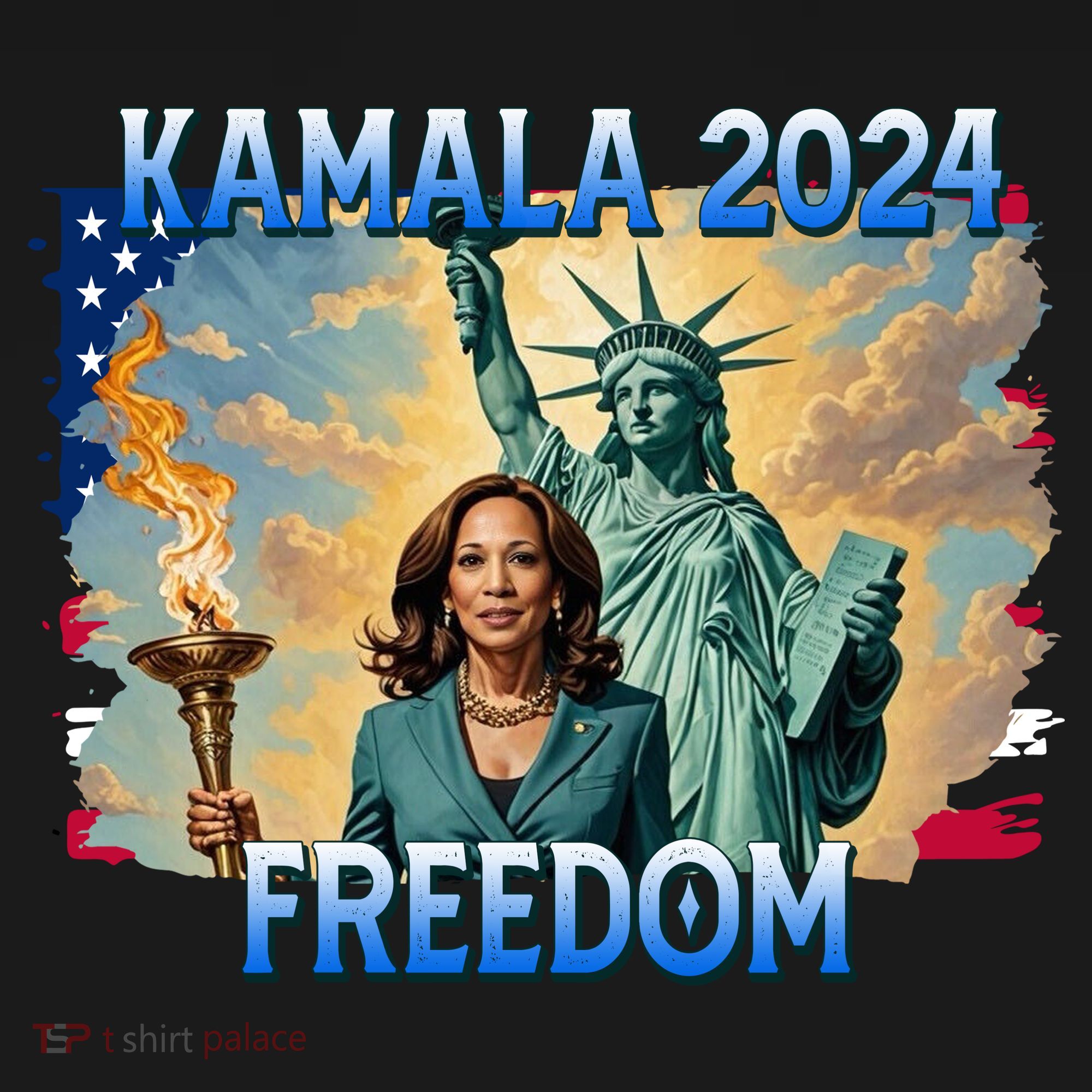 Kamala Harris Lady Liberty Freedom 2024 Women's Hoodie