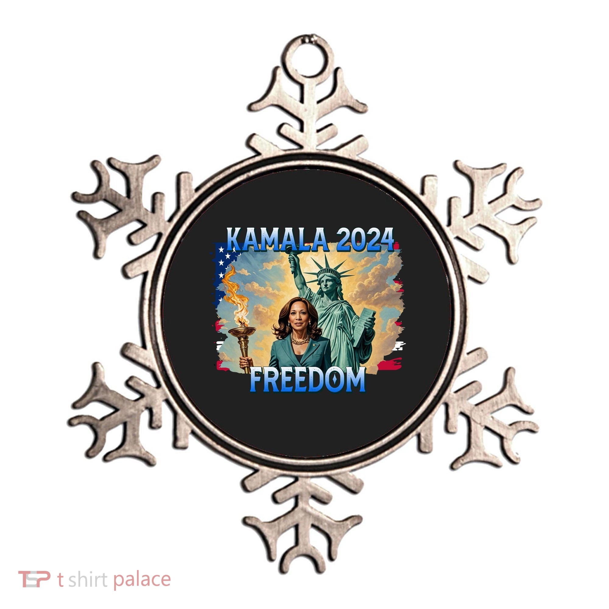 Kamala Harris Lady Liberty Freedom 2024 Ornament