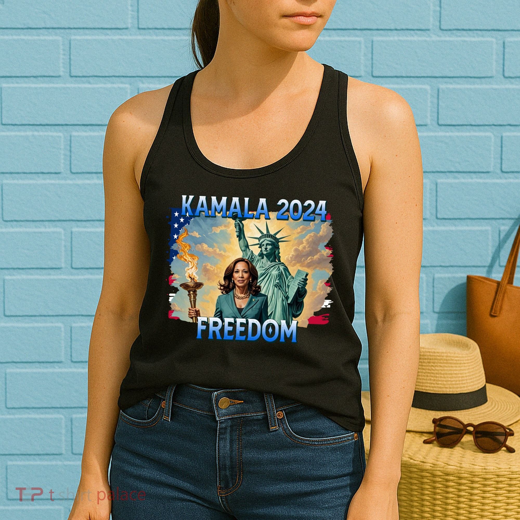 Kamala Harris Lady Liberty Freedom 2024 Women's Tank Top