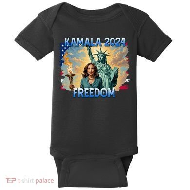 Kamala Harris Lady Liberty Freedom 2024 Baby Bodysuit