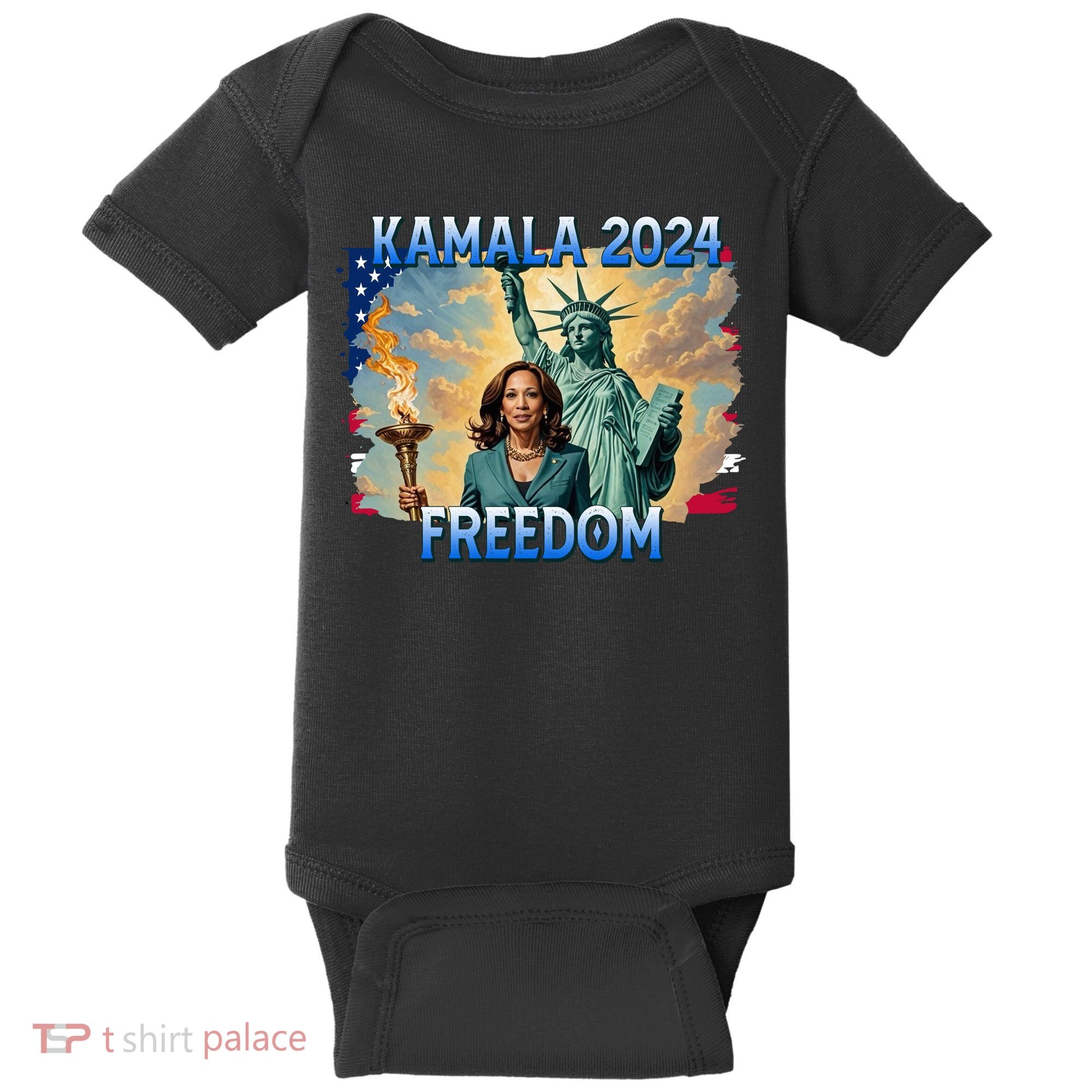 Kamala Harris Lady Liberty Freedom 2024 Baby Bodysuit