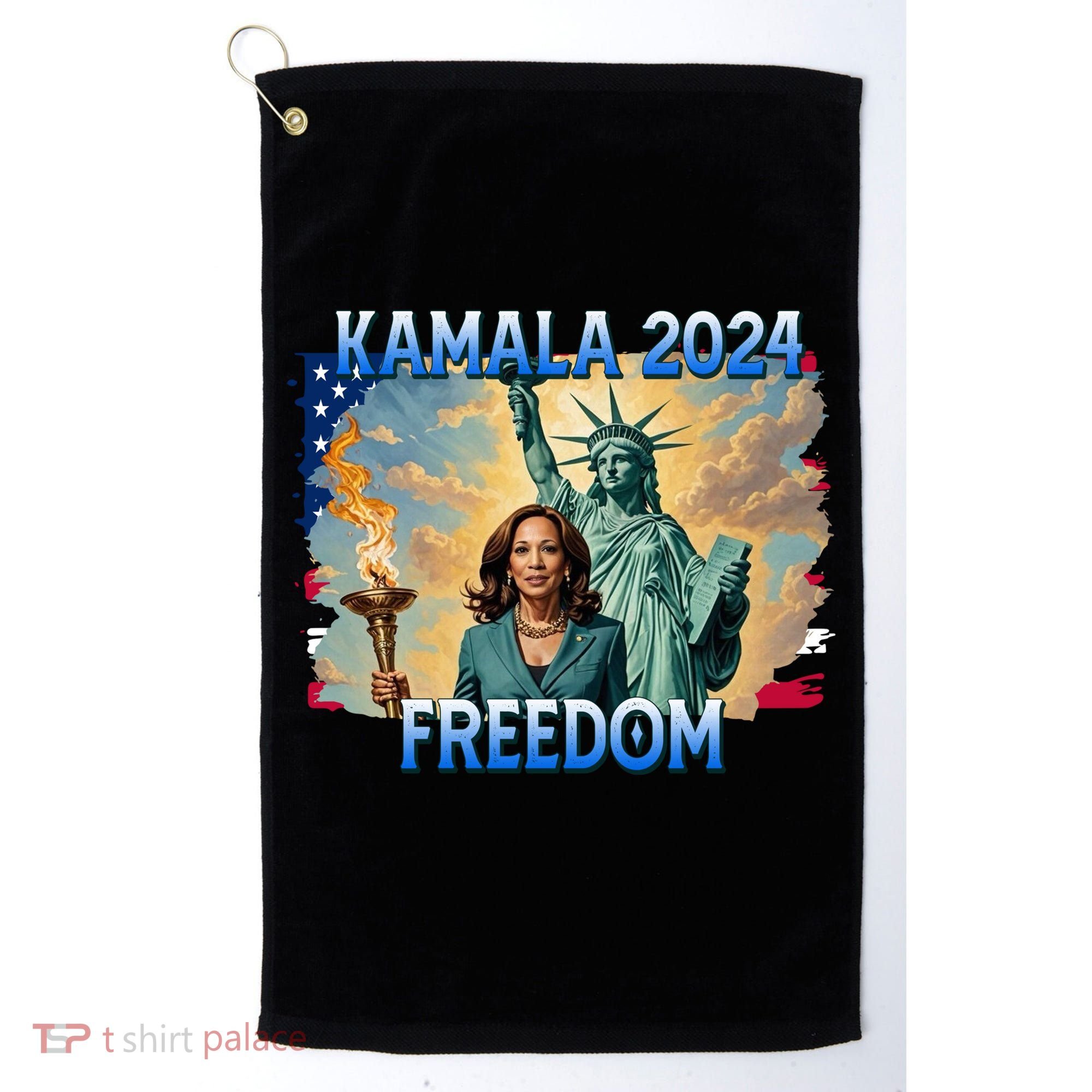 Kamala Harris Lady Liberty Freedom 2024 Golf Towel
