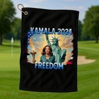 Kamala Harris Lady Liberty Freedom 2024 Golf Towel thumb 1