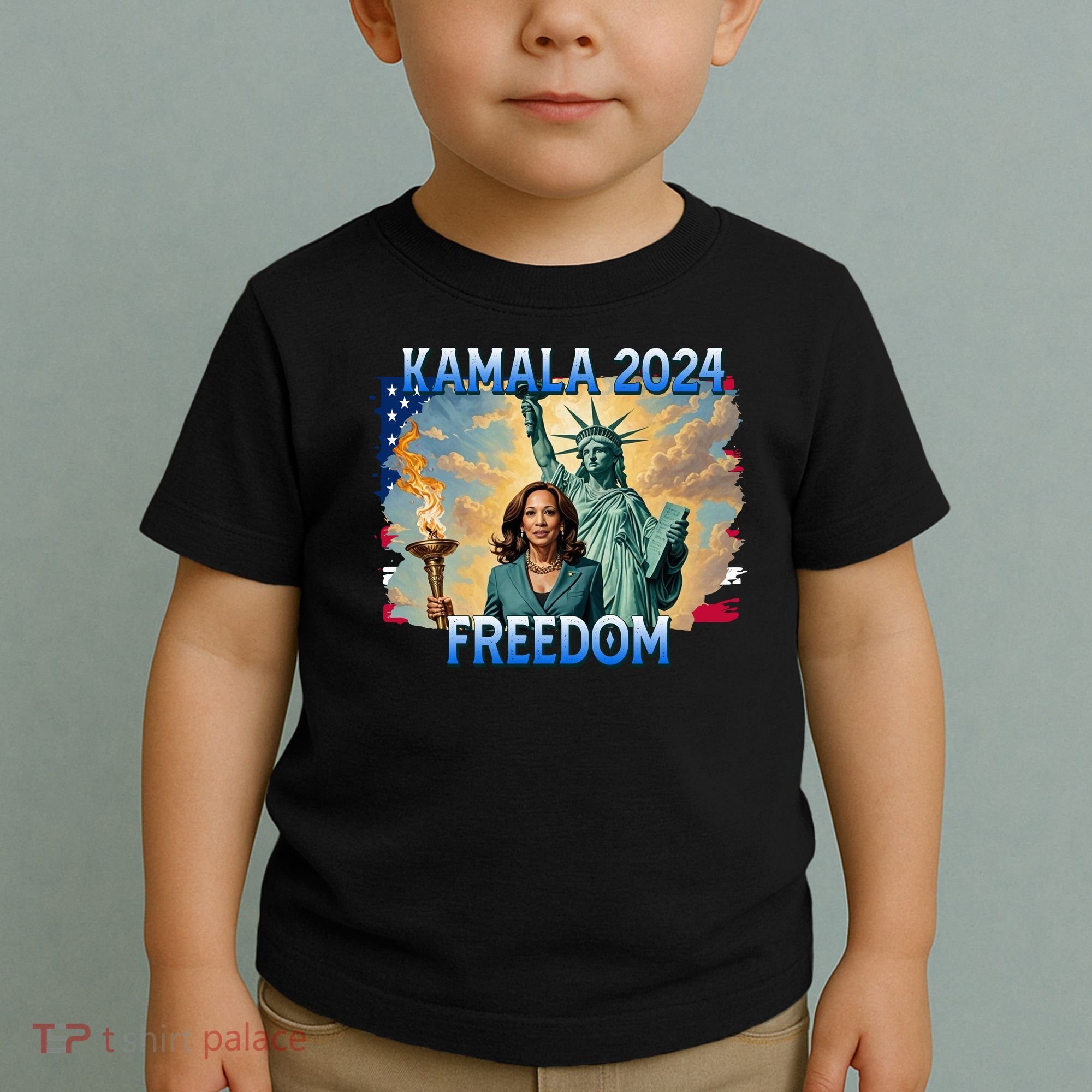 Kamala Harris Lady Liberty Freedom 2024 Toddler T-Shirt