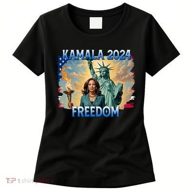 Kamala Harris Lady Liberty Freedom 2024 Women's T-Shirt