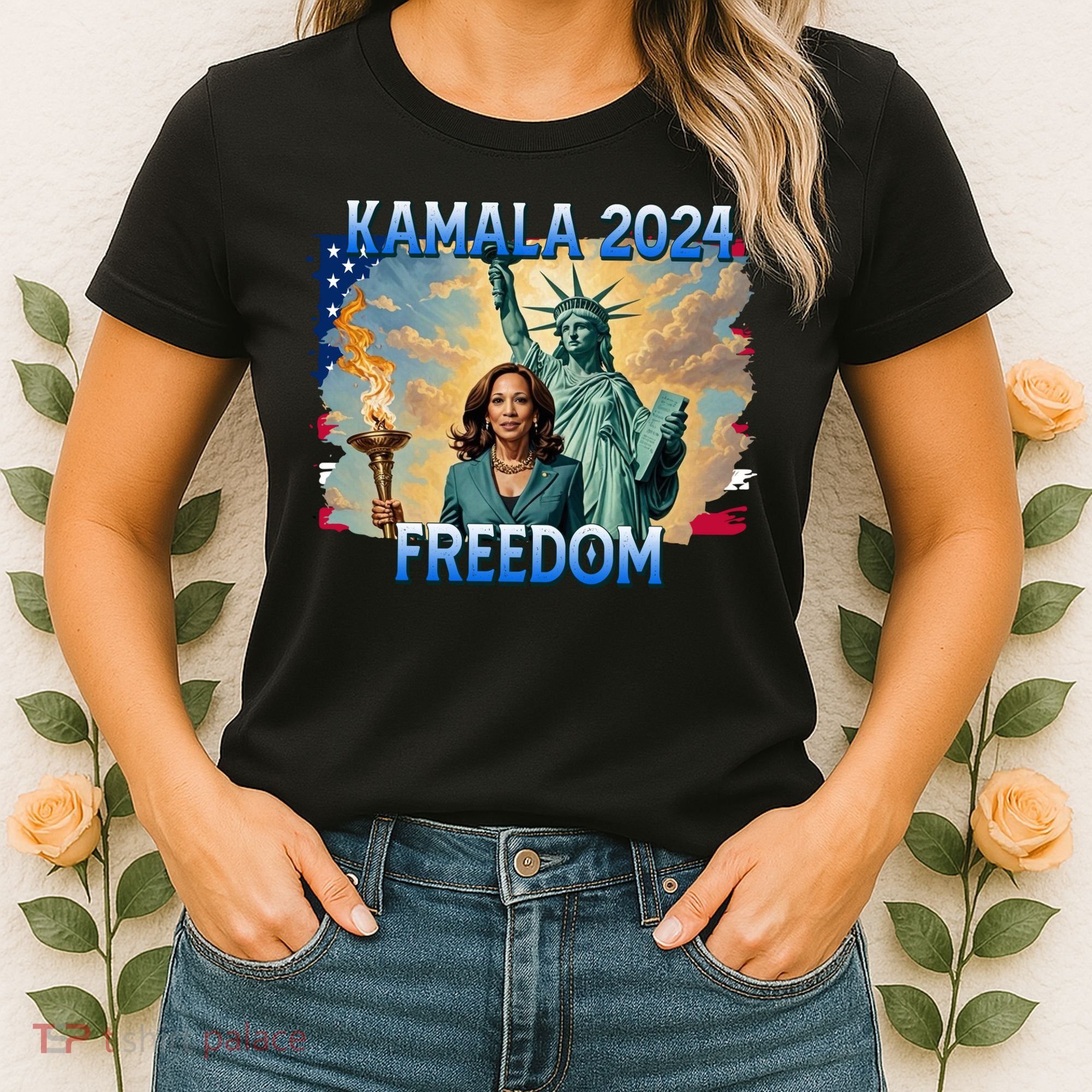 Kamala Harris Lady Liberty Freedom 2024 Women's T-Shirt