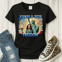 Kamala Harris Lady Liberty Freedom 2024 Women's T-Shirt thumb 3