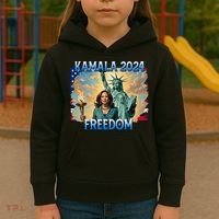 Kamala Harris Lady Liberty Freedom 2024 Kids Hoodie thumb 3