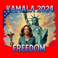 Kamala Harris Lady Liberty Freedom 2024 Santa Hat thumb 1