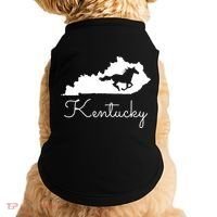 Kentucky Horse Map State Doggie Tank thumb 0