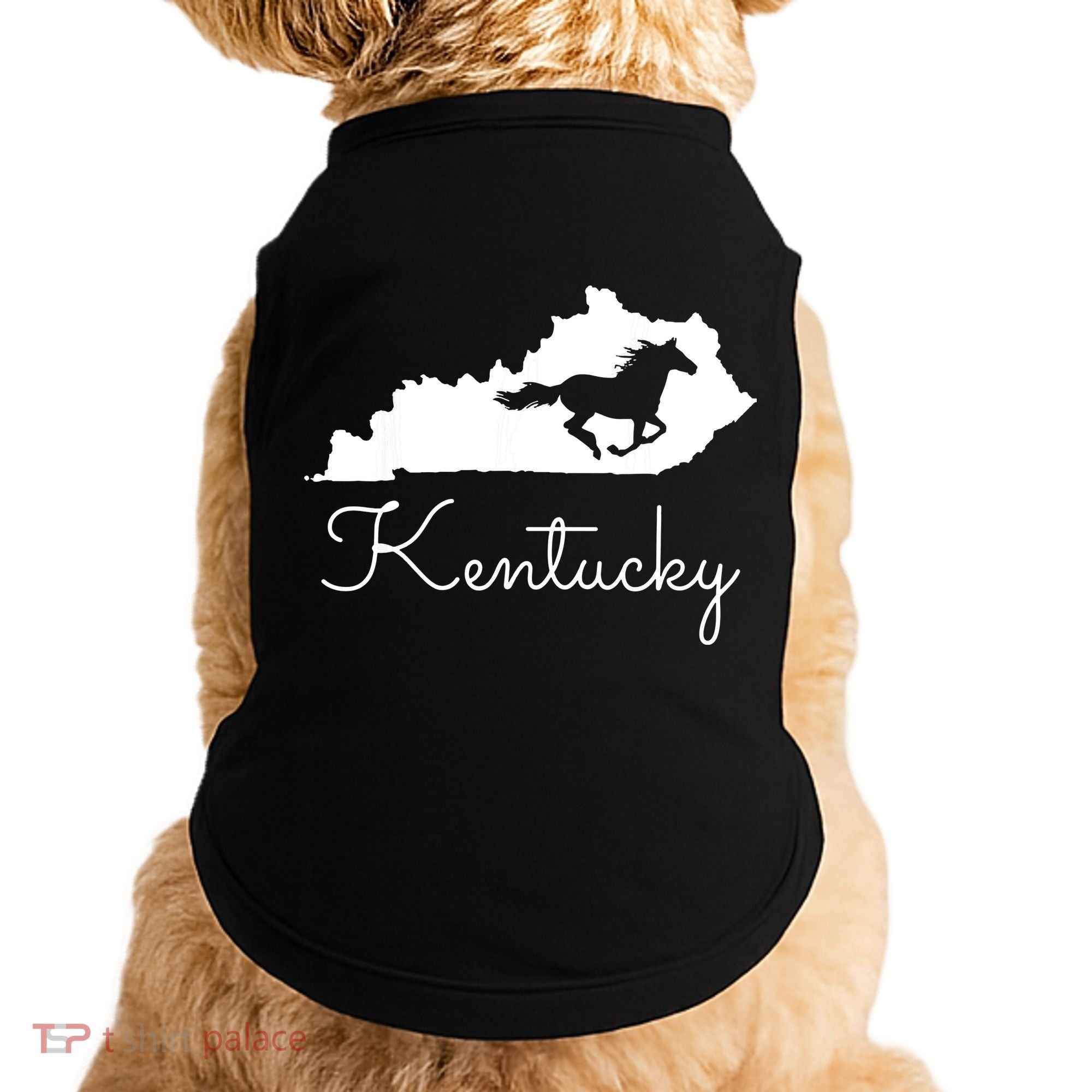 Kentucky Horse Map State Doggie Tank