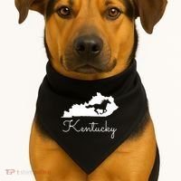 Kentucky Horse Map State USA-Made Doggie Bandana thumb 1