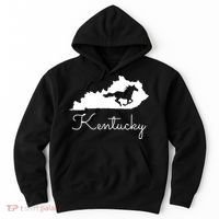 Kentucky Horse Map State Hoodie thumb 0
