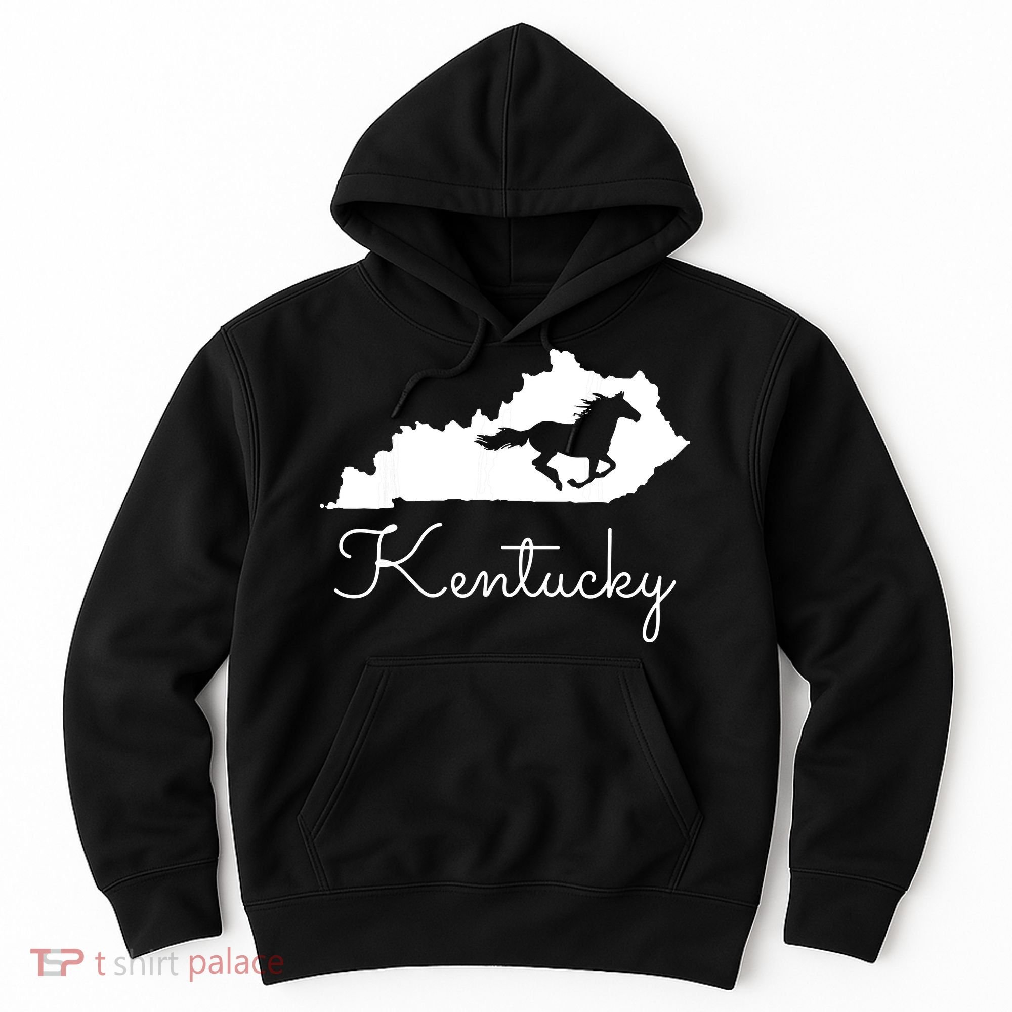 Kentucky Horse Map State Hoodie
