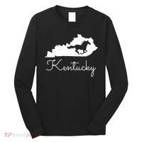 Kentucky Horse Map State Long Sleeve Shirt thumb 0