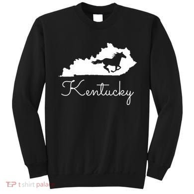 Kentucky Horse Map State Sweatshirt