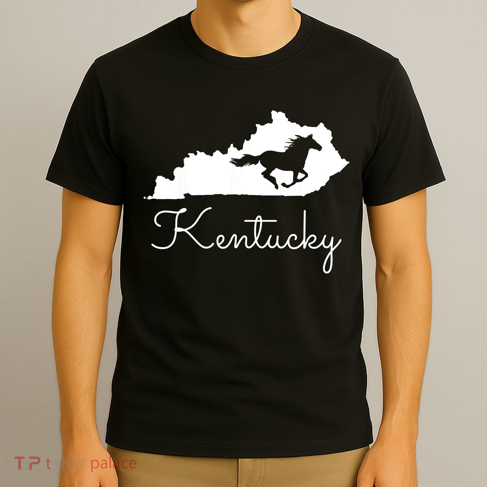 Kentucky Horse Map State T-Shirt