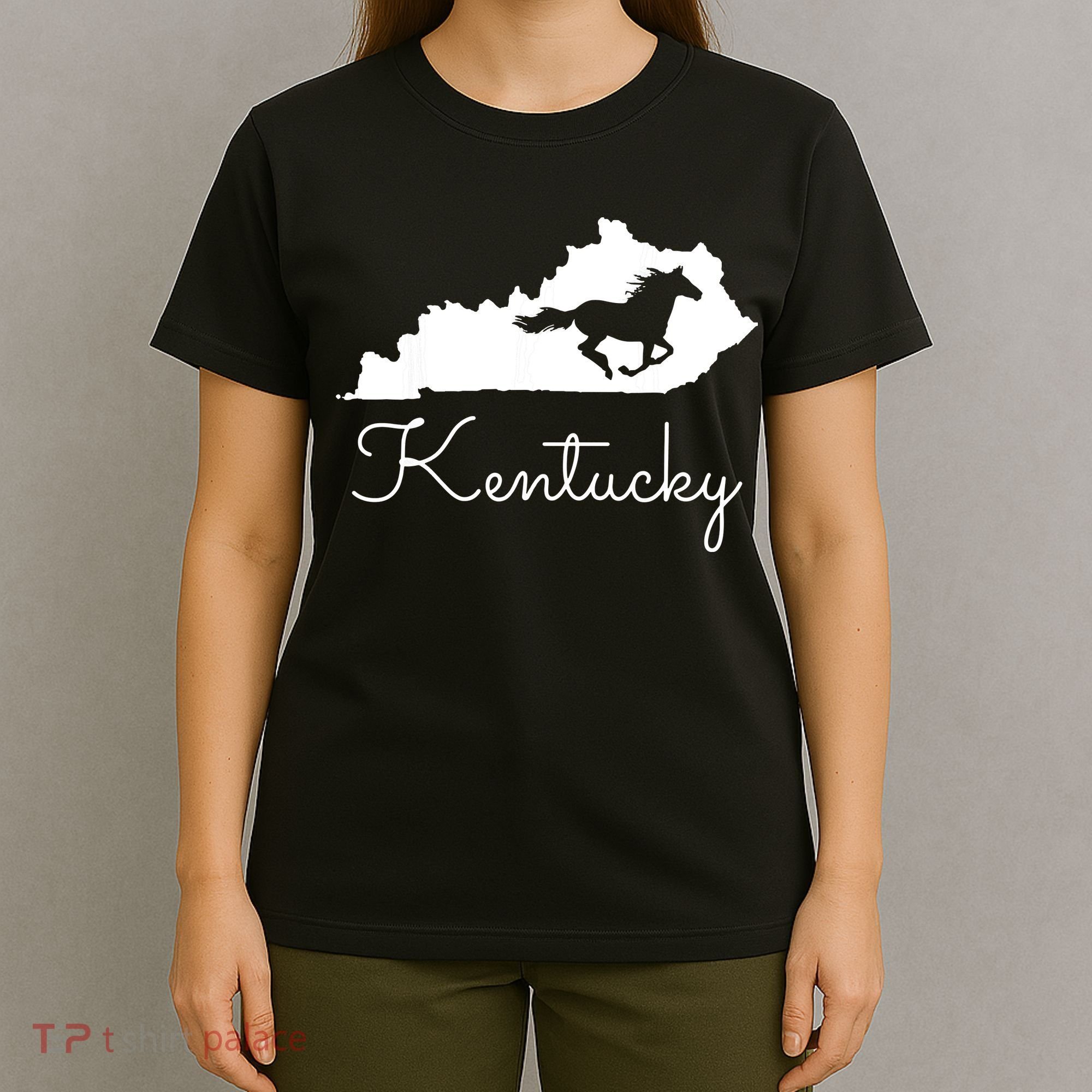 Kentucky Horse Map State T-Shirt