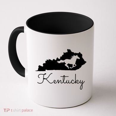 Kentucky Horse Map State Coffee Mug