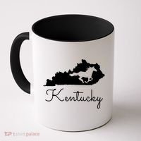Kentucky Horse Map State Coffee Mug thumb 0
