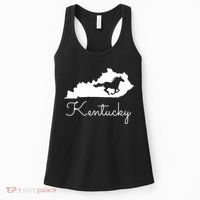 Kentucky Horse Map State Women's Tank Top thumb 0