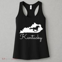 Kentucky Horse Map State Women's Tank Top thumb 3