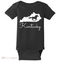 Kentucky Horse Map State Baby Bodysuit thumb 0