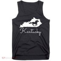 Kentucky Horse Map State Tank Top thumb 0