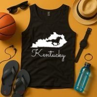 Kentucky Horse Map State Tank Top thumb 4