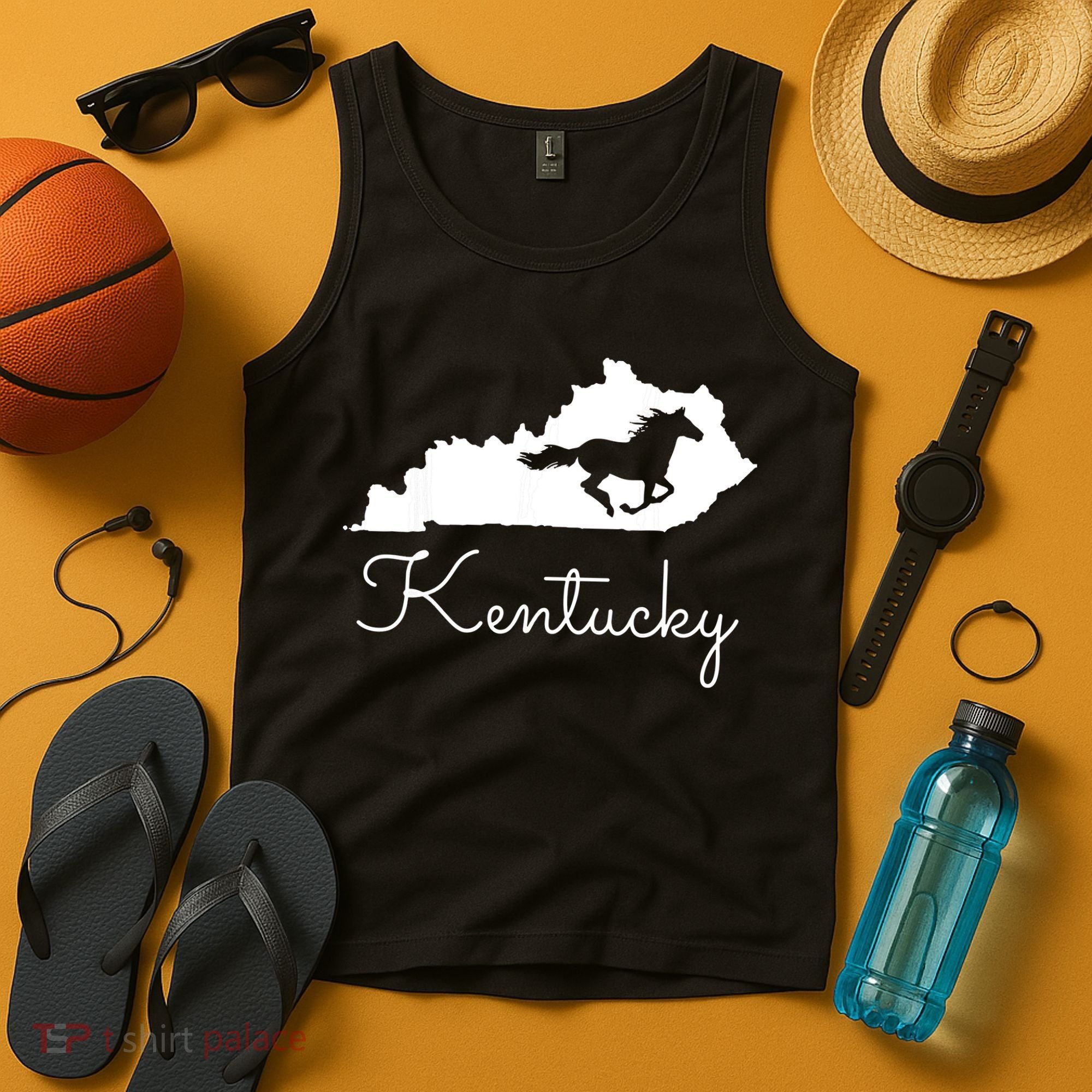 Kentucky Horse Map State Tank Top