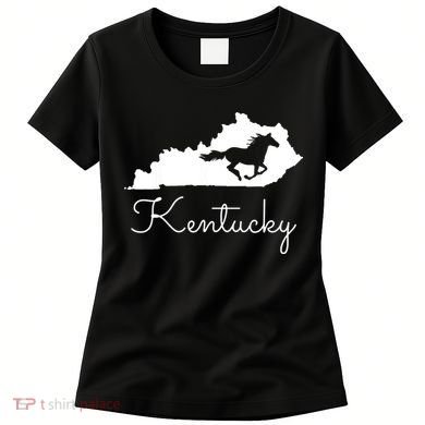 Kentucky Horse Map State Women's T-Shirt