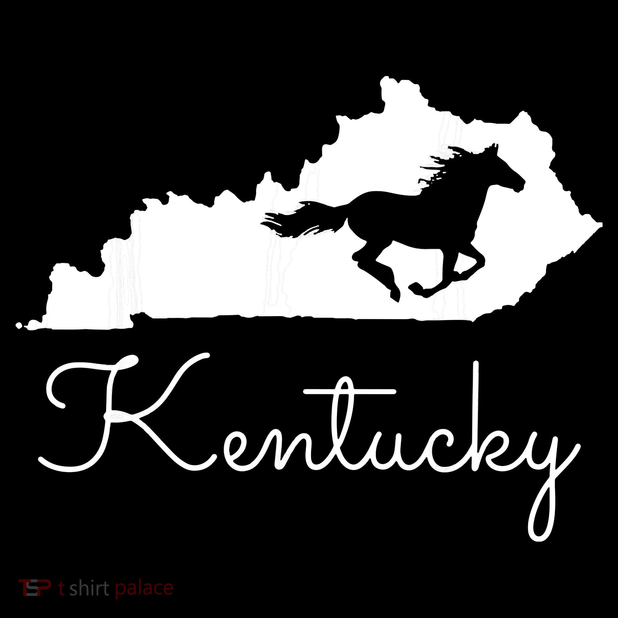 Kentucky Horse Map State Kids Sweatshirt