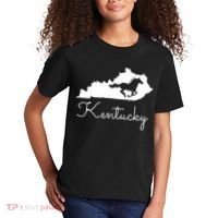 Kentucky Horse Map State Kids T-Shirt thumb 2