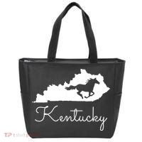 Kentucky Horse Map State Tote Bag thumb 0