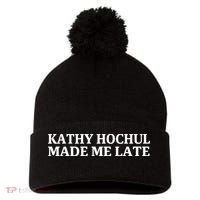 Kathy Hochul Made Me Late Pom Pom 12in Knit Beanie thumb 0