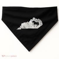 Kentucky Horse Map Horseback Riding Equestrian Racing Gift USA-Made Doggie Bandana thumb 0