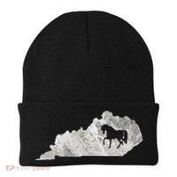 Kentucky Horse Map Horseback Riding Equestrian Racing Gift Beanie thumb 0