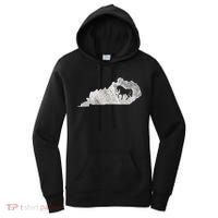 Kentucky Horse Map Horseback Riding Equestrian Racing Gift Women's Hoodie thumb 0