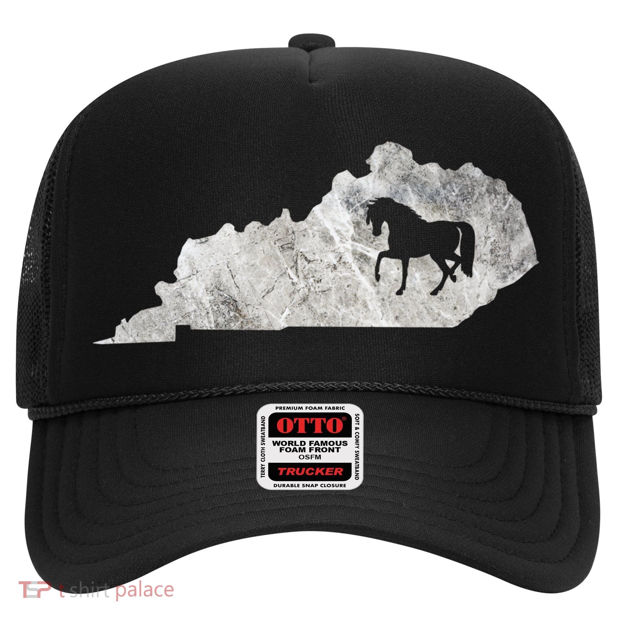 Kentucky Horse Map Horseback Riding Equestrian Racing Gift Hat
