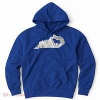 Kentucky Horse Map Horseback Riding Equestrian Racing Gift Hoodie thumb 0