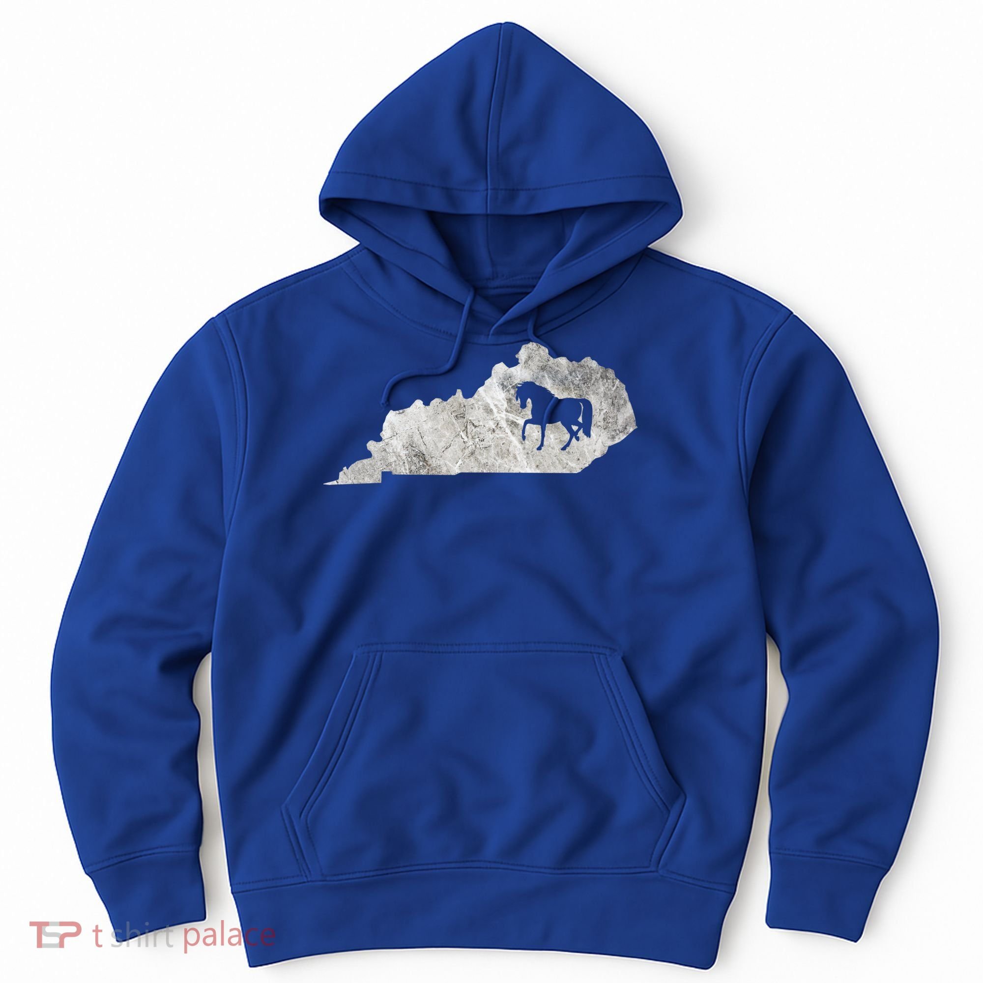 Kentucky Horse Map Horseback Riding Equestrian Racing Gift Hoodie