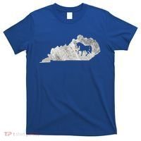 Kentucky Horse Map Horseback Riding Equestrian Racing Gift T-Shirt thumb 0
