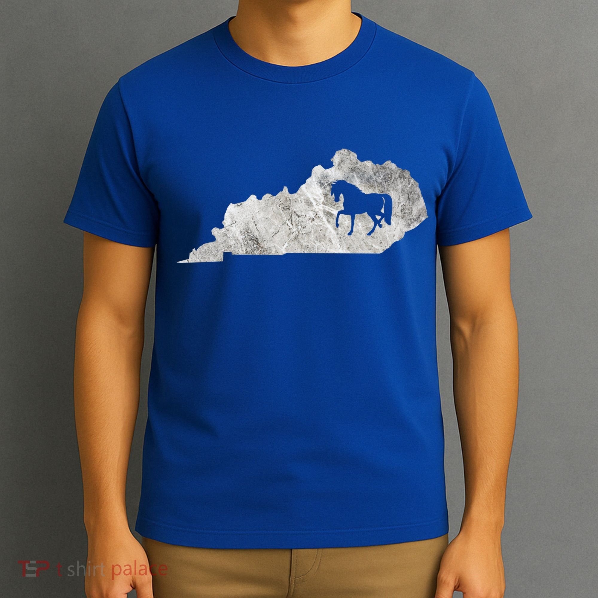 Kentucky Horse Map Horseback Riding Equestrian Racing Gift T-Shirt