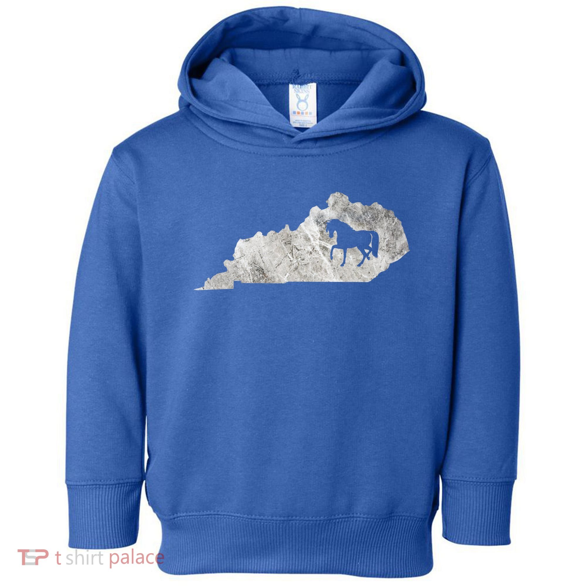 Kentucky Horse Map Horseback Riding Equestrian Racing Gift Toddler Hoodie