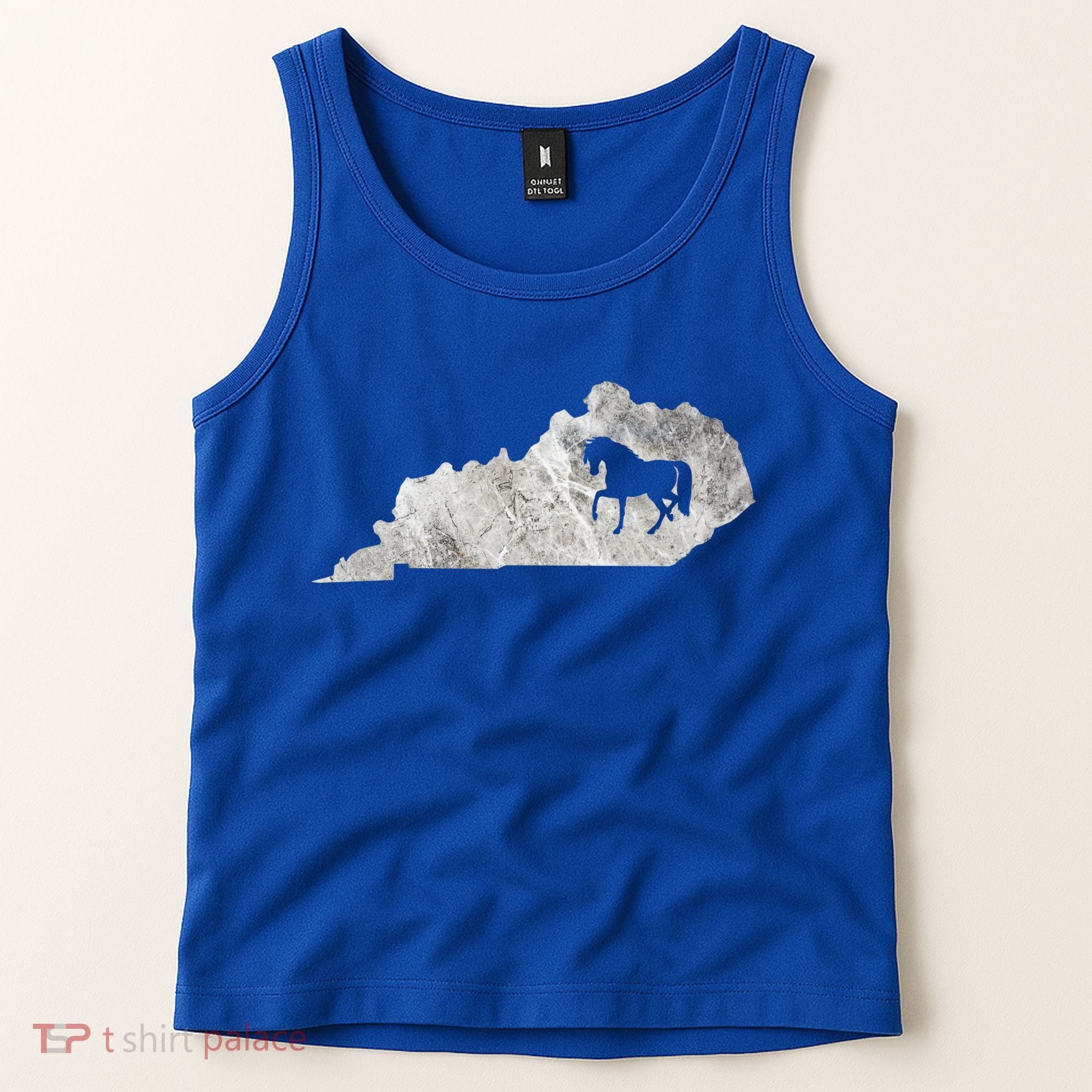 Kentucky Horse Map Horseback Riding Equestrian Racing Gift Tank Top