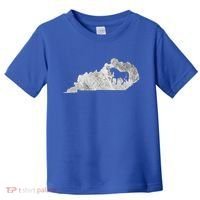 Kentucky Horse Map Horseback Riding Equestrian Racing Gift Toddler T-Shirt thumb 0