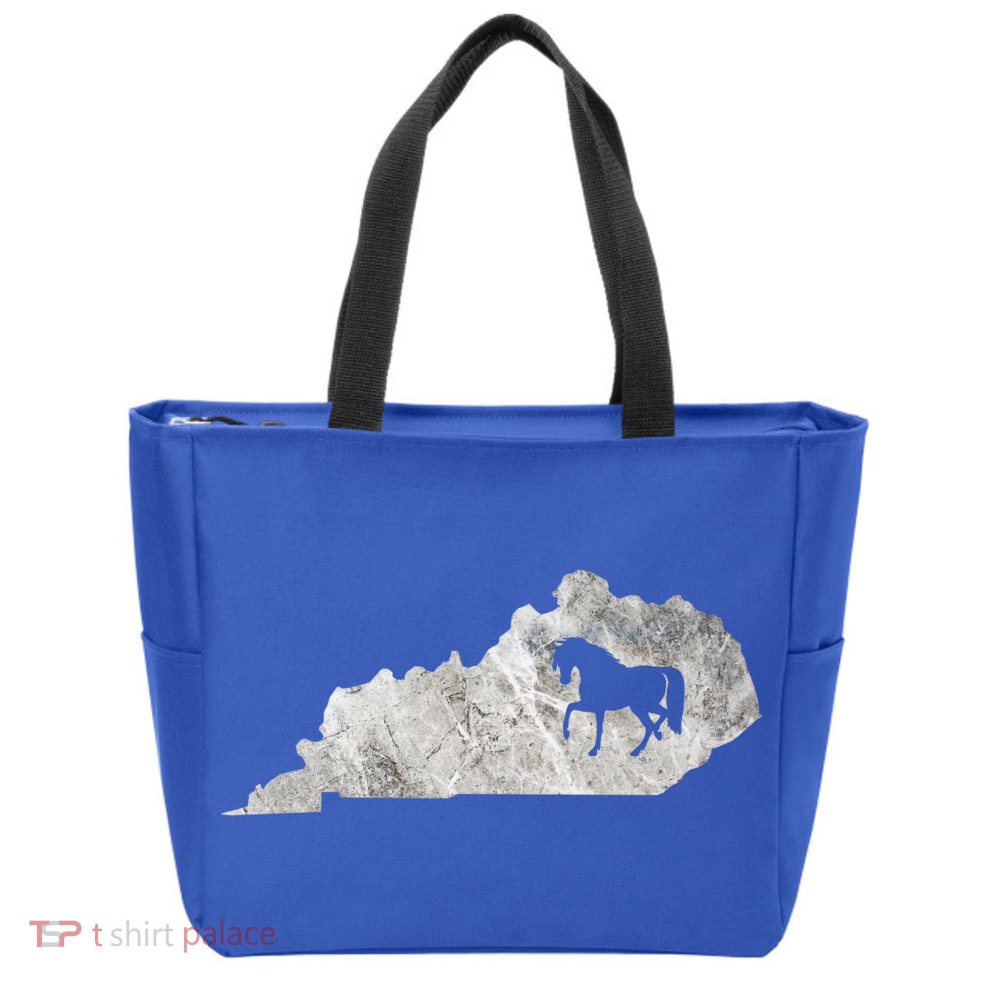 Kentucky Horse Map Horseback Riding Equestrian Racing Gift Tote Bag
