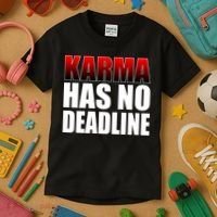Karma Has No Deadline Kids T-Shirt thumb 3