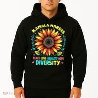 Kamala Harris Peace Love Equality Hope Diversity Hoodie thumb 2